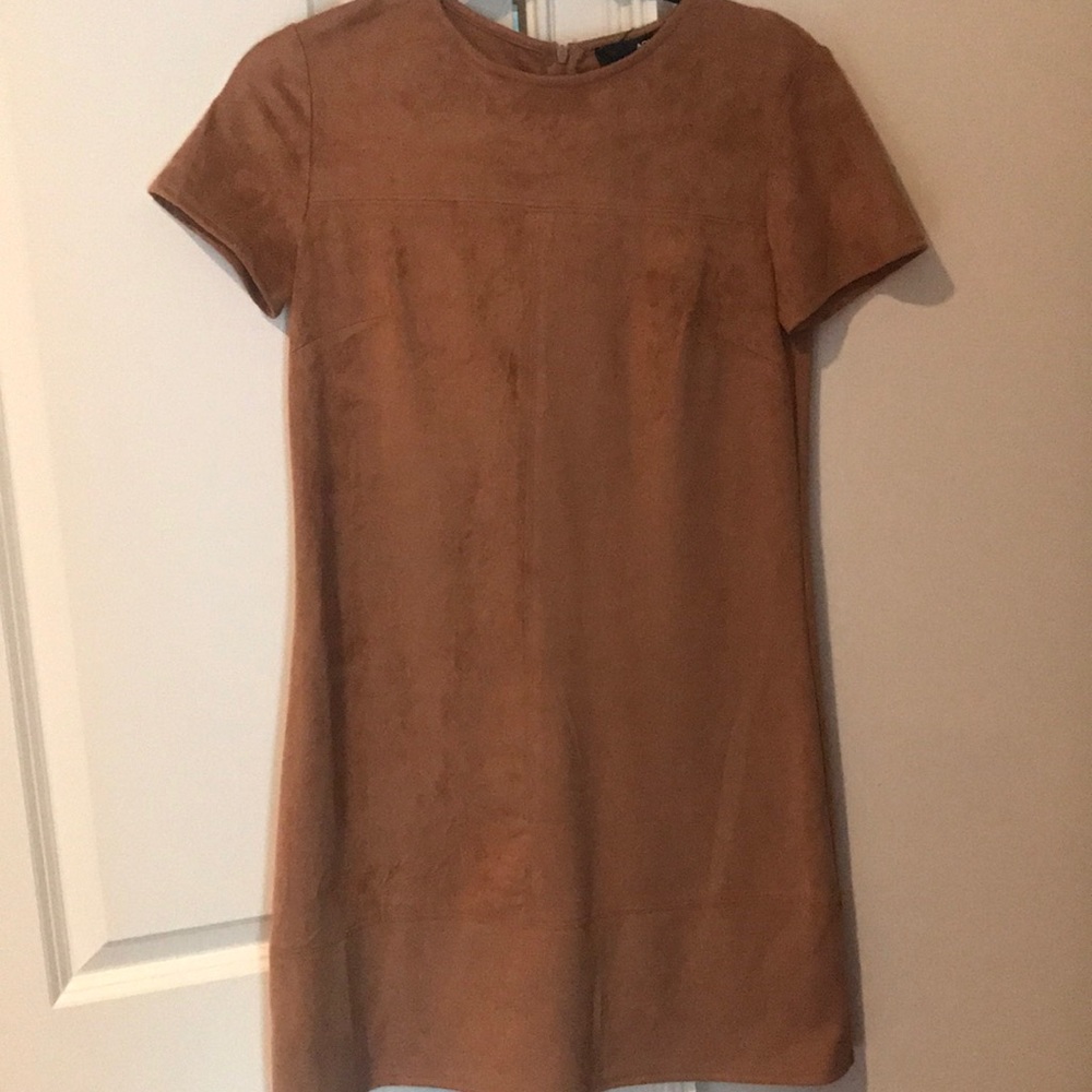 Light brown suede dress